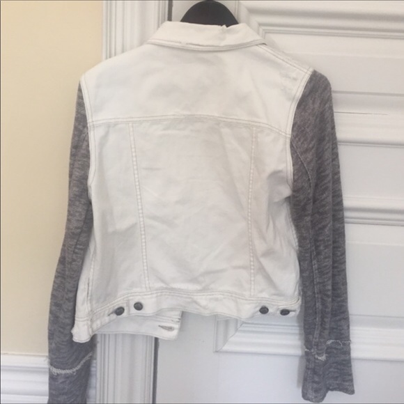 Free people white denim sweater jacket - Picture 2 of 2